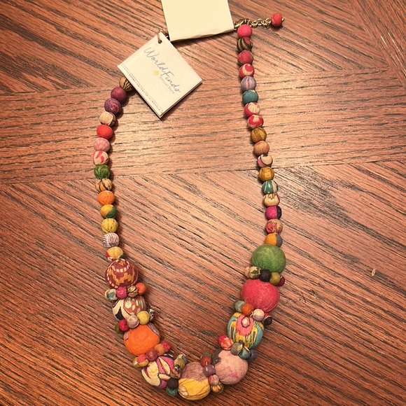 Kantha Orbit Necklace - Picture 3 of 6